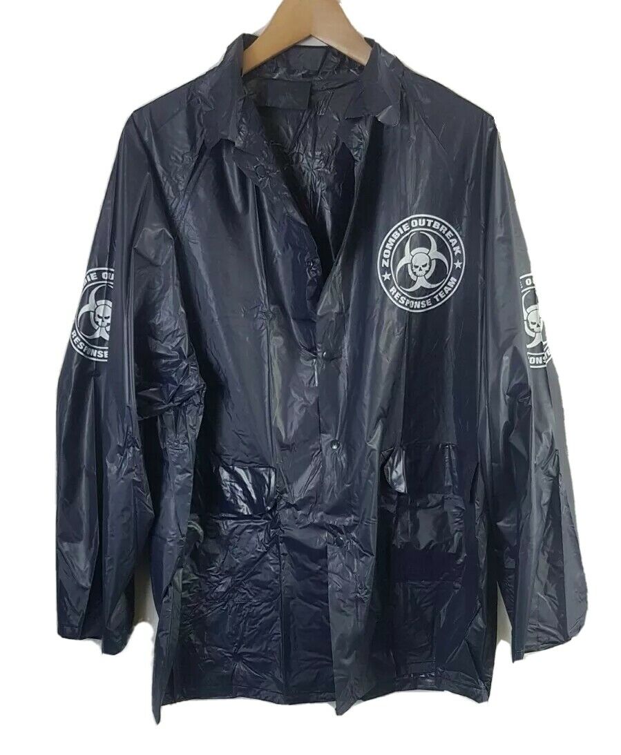Zombie Outbreak Response Team Mens Jacket XL Blue Waterproof RRP 16.99 CLEARANCE XL 9.99